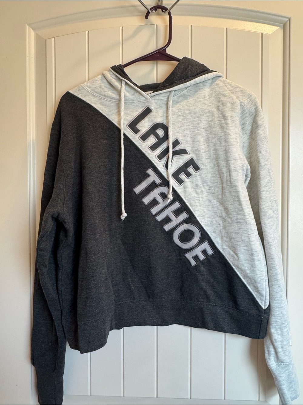 Blue 84 Two-Tone Lake Tahoe hoodie- Dark Gray & Light Gray